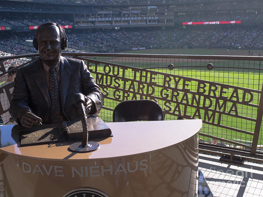 Dave Niehaus Statue 2 by Tracy Knauer