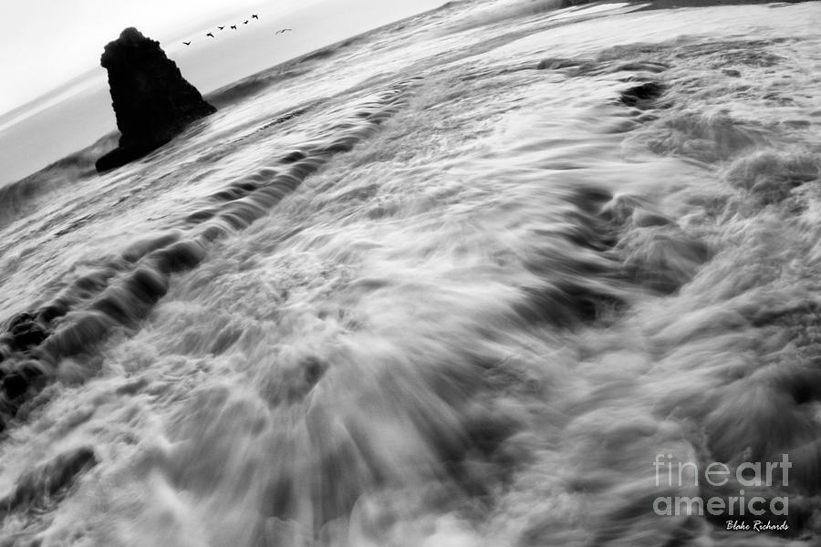 Davenport Beach Flowing Water Photograph by Blake Richards