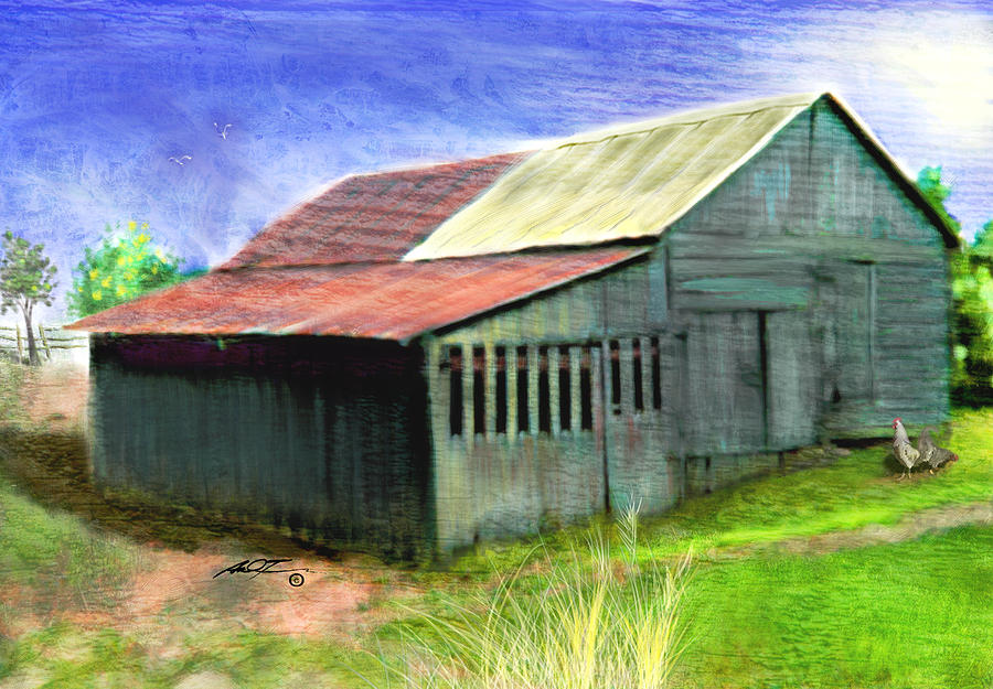 Daves Barn Painting by Dale Turner