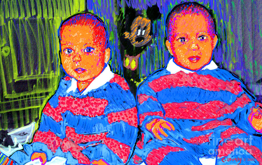 Daves Twins Painting by Candace Lovely