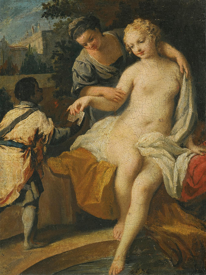 David and Bathseba Painting by Jacopo Amigoni