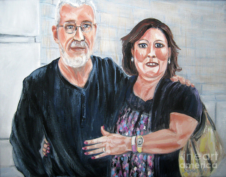 David and Nancy Painting by Oksana Semenchenko