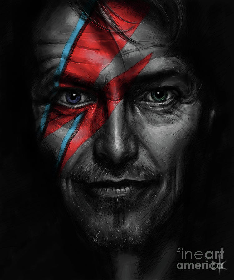 David Bowie Digital Art - David Bowie by Andre Koekemoer