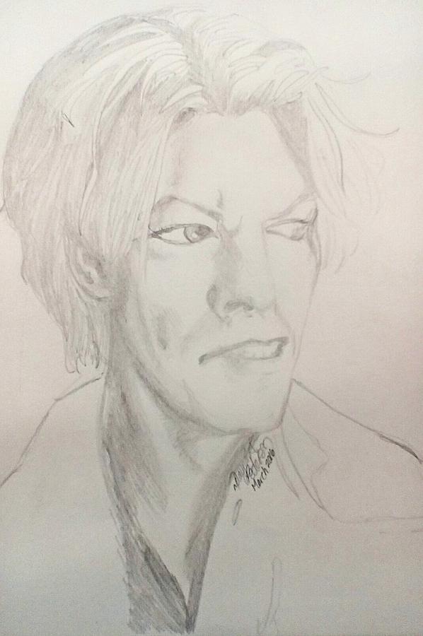 David Bowie In Thought Drawing