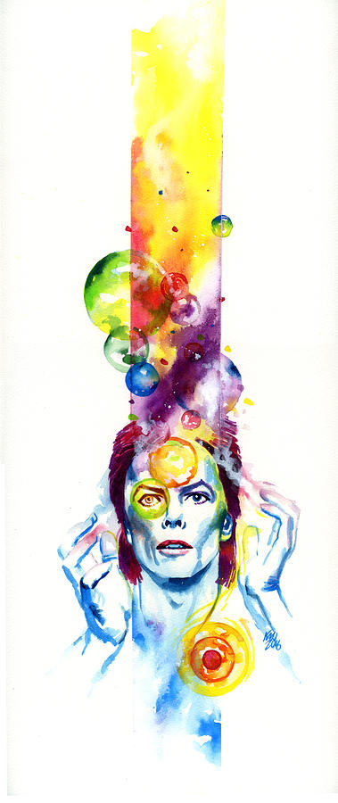 Musician Painting - David Bowie by Ken Meyer jr