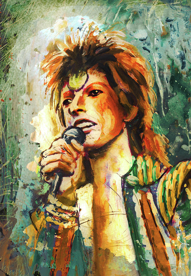 David Bowie Madness 02 Painting by Miki De Goodaboom
