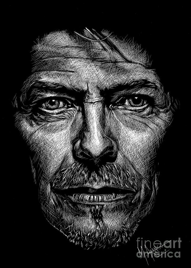 David Bowie Drawing by Maria Arango