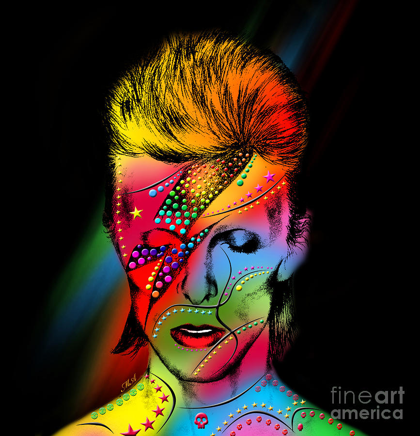 David Bowie Digital Art - David Bowie by Mark Ashkenazi