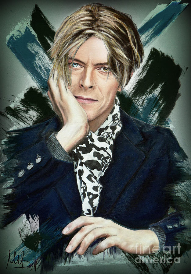 David Bowie Pastel - David Bowie by Melanie D