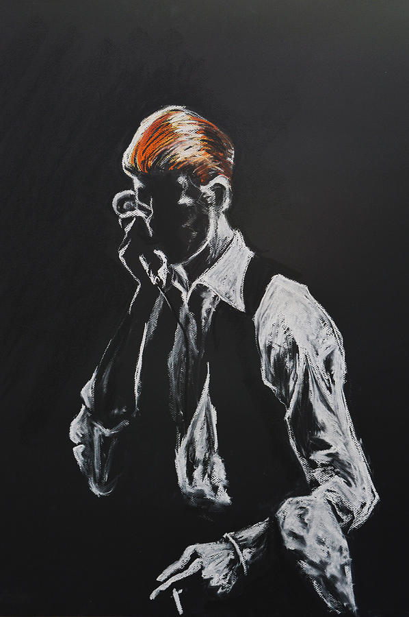 David Bowie Painting - David Bowie by Melissa O Brien