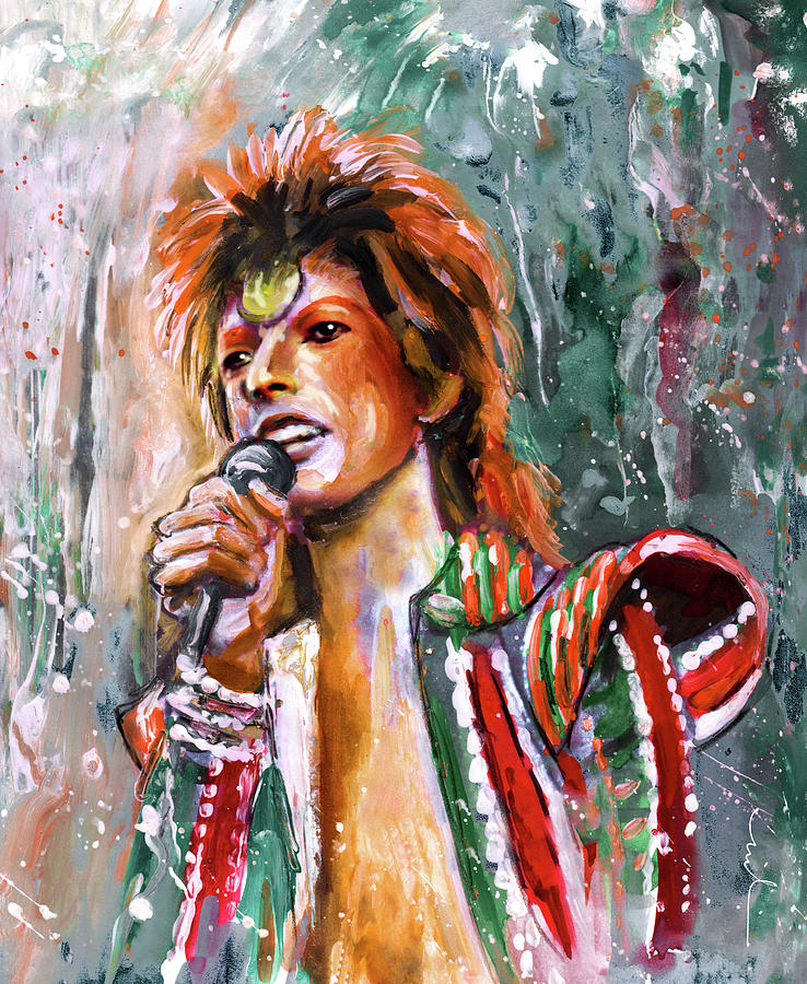 David Bowie Painting by Miki De Goodaboom