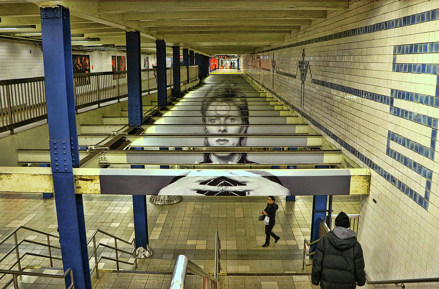 David Bowie N Y C Subway Tribute Photograph by Allen Beatty