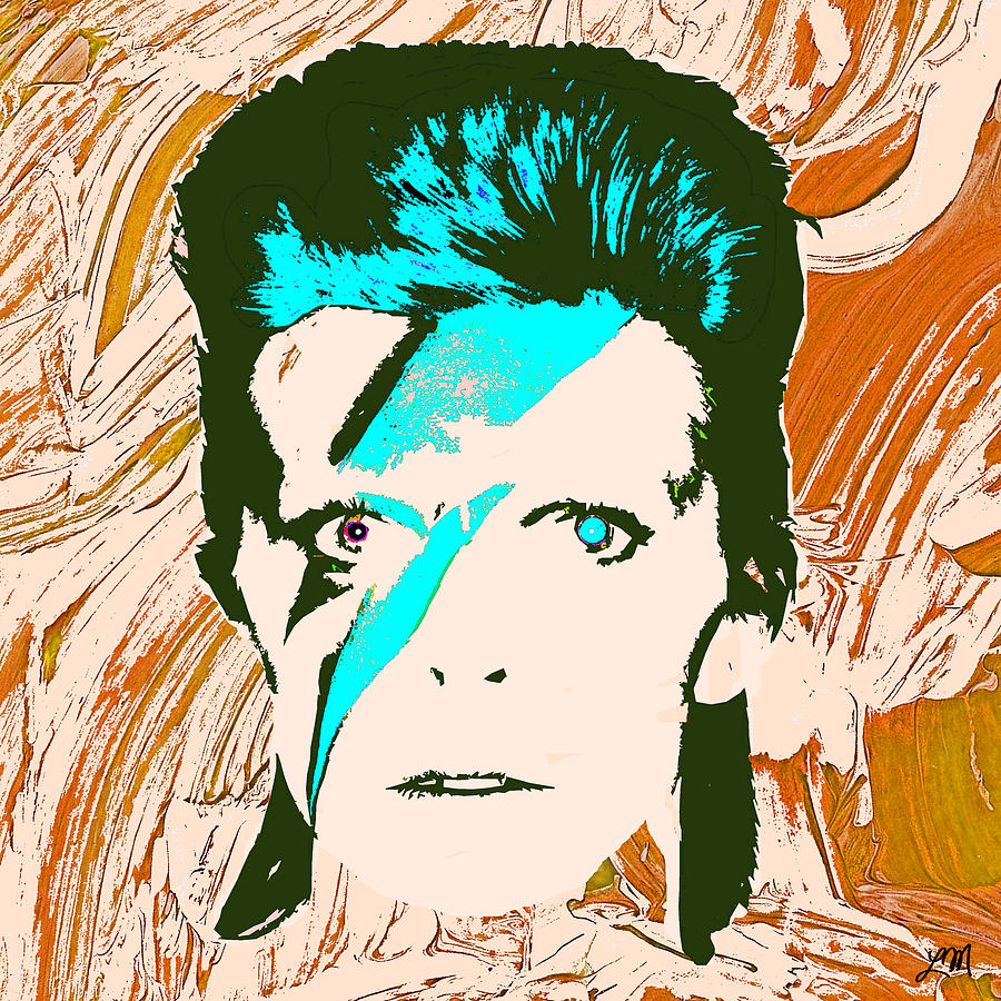 David Bowie Panel Four Digital Art by Linda Mears