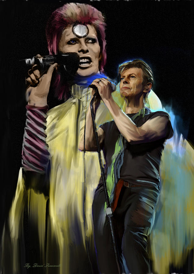 David Bowie Bowie Performance  Painting by Iconic Images Art Gallery David Pucciarelli