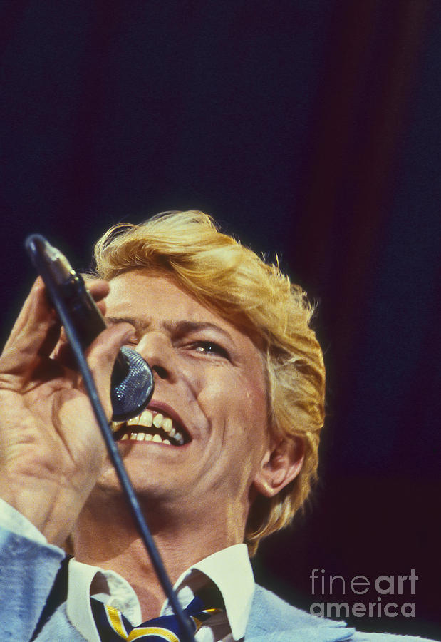Musician Photograph - David Bowie smiling eye by Philippe Taka