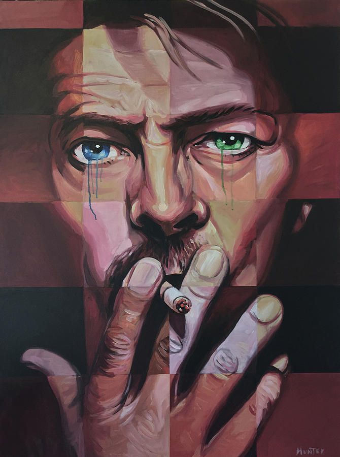 David Bowie Painting by Steve Hunter
