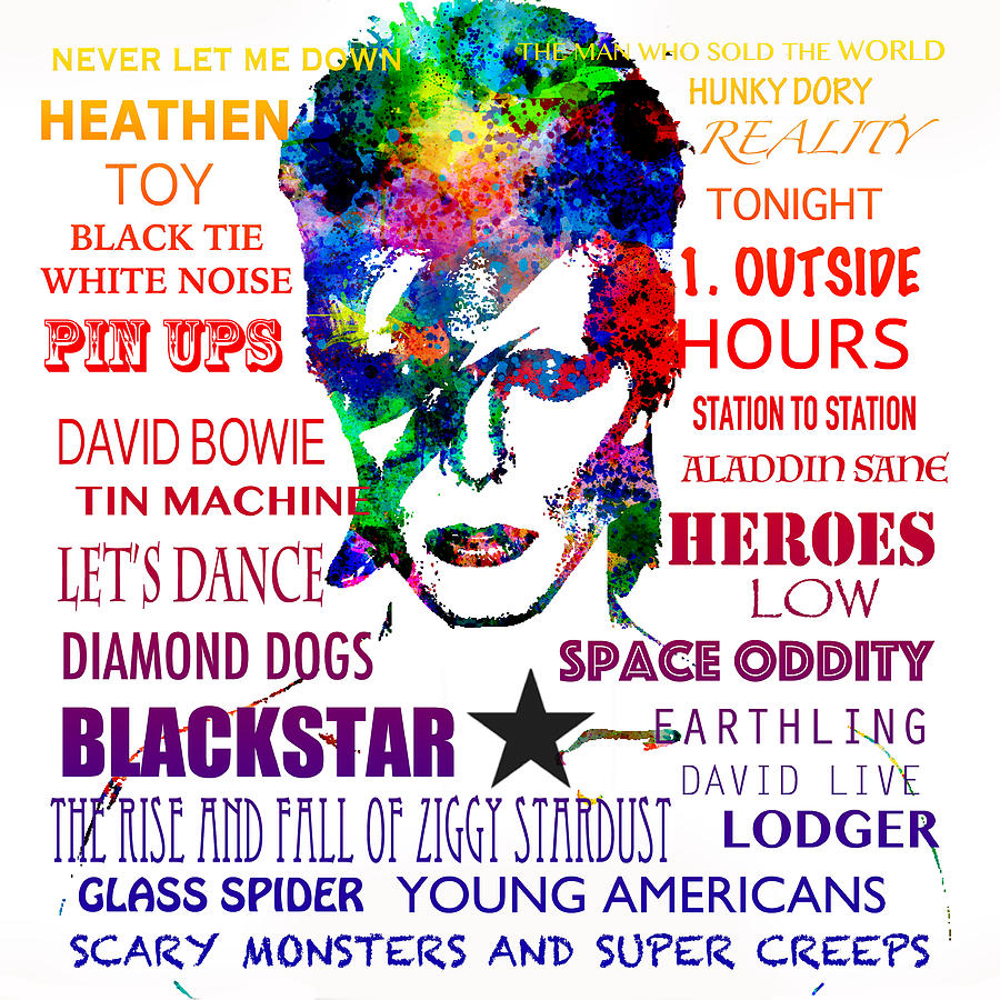 David Bowie Tribute Digital Art by Patricia Lintner
