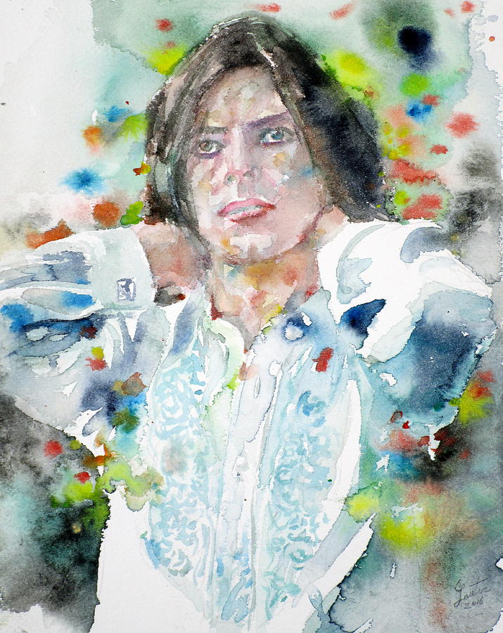 DAVID BOWIE - watercolor portrait.15 Painting by Fabrizio Cassetta