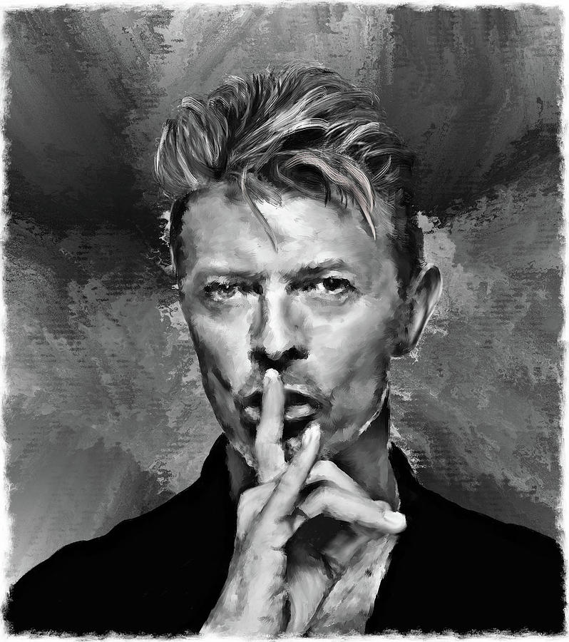 David Bowie work 21 Painting by Brian Tones - Pixels