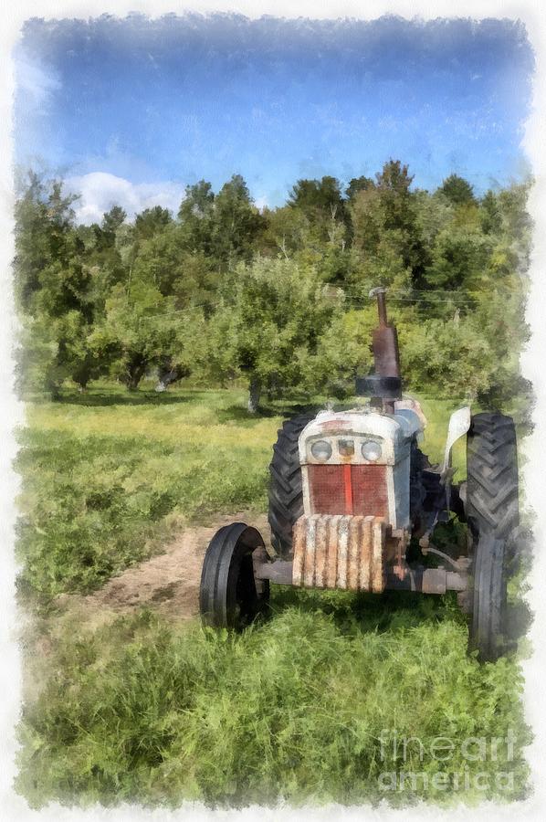 David Brown Case Vintage Tractor Painting
