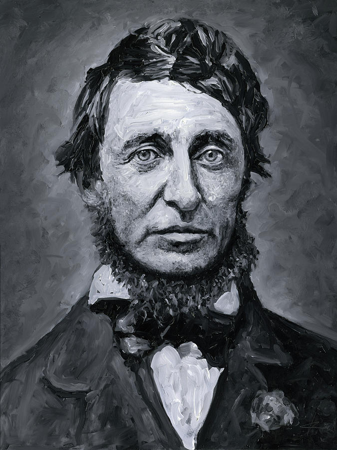 David Henry Thoreau Painting by Christian Klute