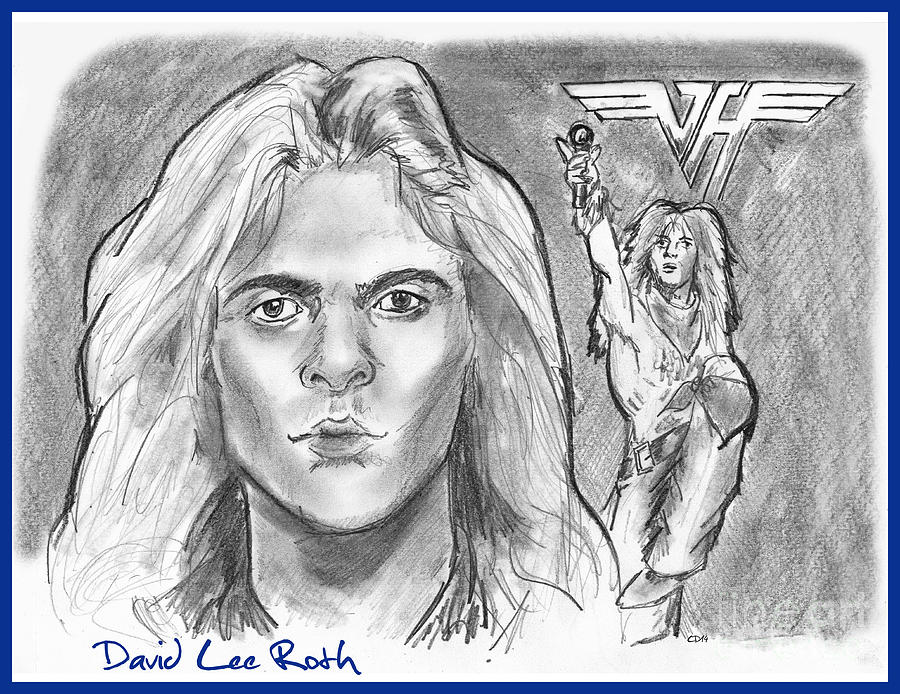 David Lee Roth Drawing by Chris DelVecchio
