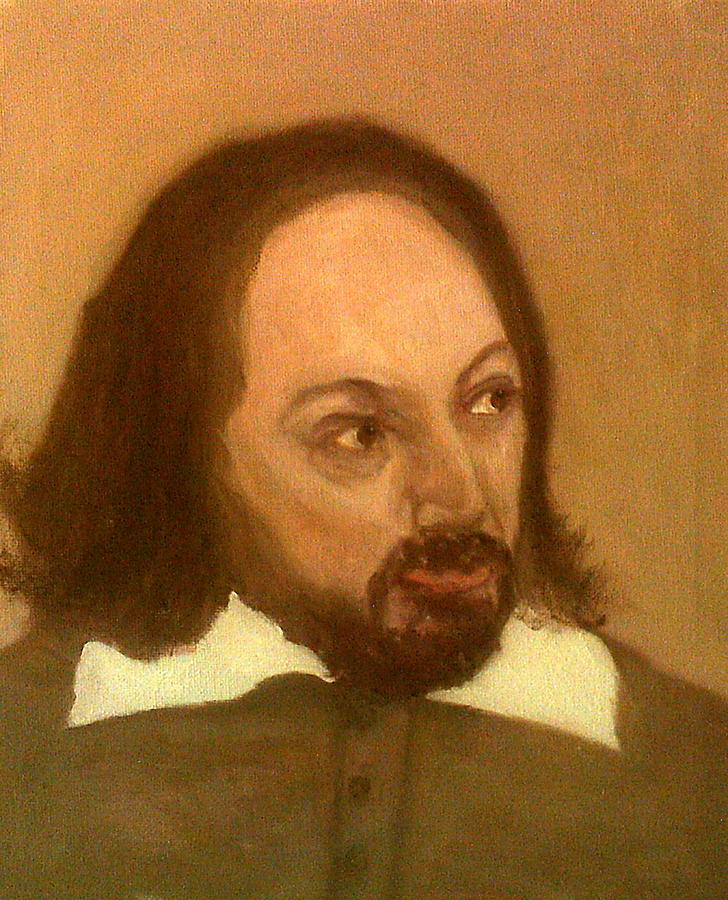 David Mitchell As William Shakespeare Painting by Peter Gartner