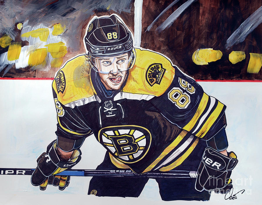 David Pastrnak Drawing by Dave Olsen