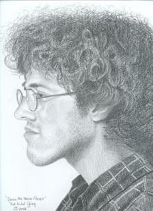 Portrait Drawing - David by Pat Aube Gray Portrait Drawing - David by Pat Aube Gray