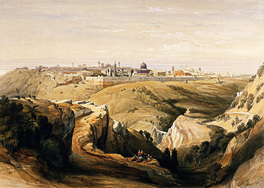 David Roberts 1842 Jerusalem Photograph by Munir Alawi