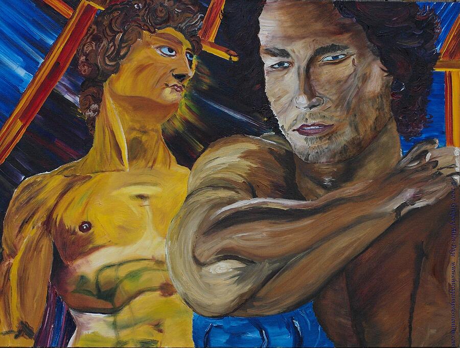 The David Painting - David v. Hollywood by Modern Impressionism The David Painting - David v. Hollywood by Modern Impressionism