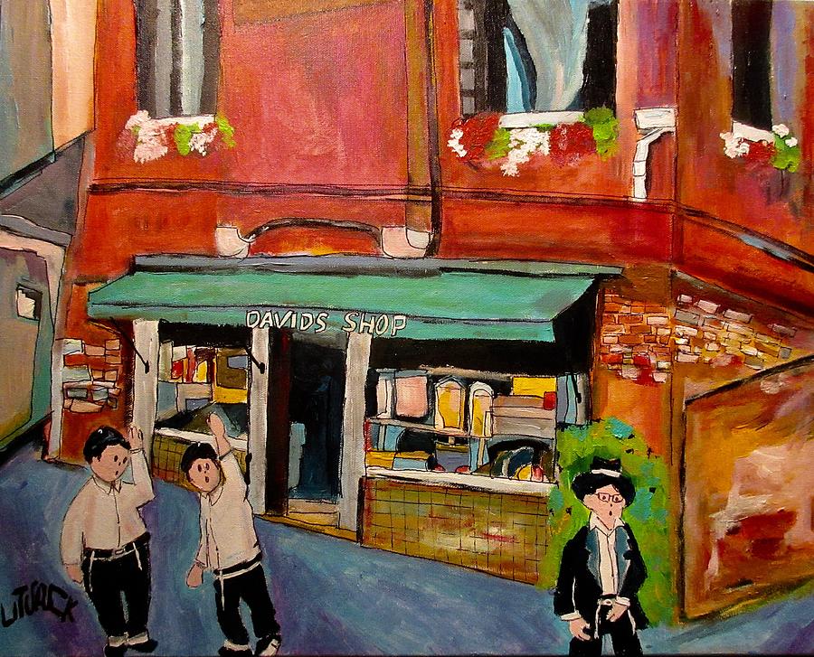 Davids Shop Venice Ghetto Painting by Michael Litvack