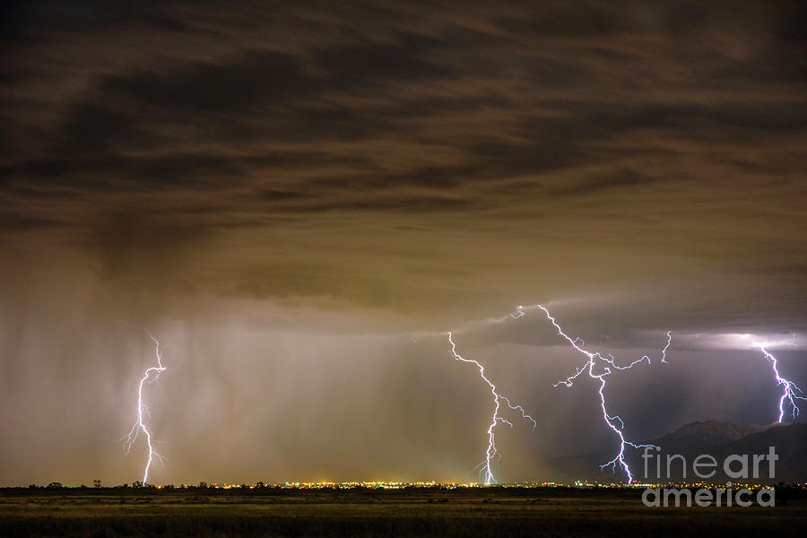 Davis County Lightning Photograph by Spencer Baugh