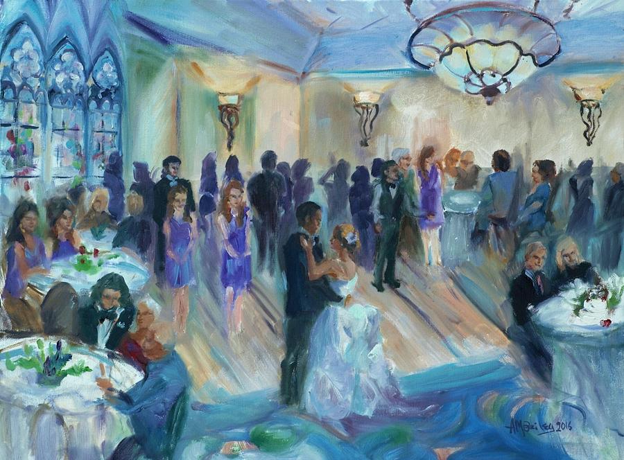 Davis Kujawski wedding Painting by Ann Bailey
