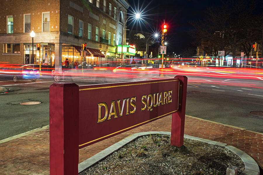 Davis Square Sign Somerville MA Photograph by Toby McGuire
