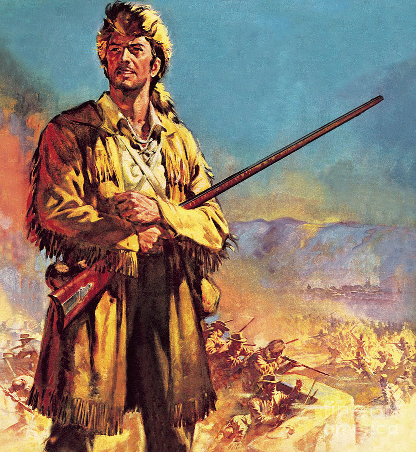 San Antonio Painting - Davy Crockett  Hero of the Alamo by James Edwin McConnell