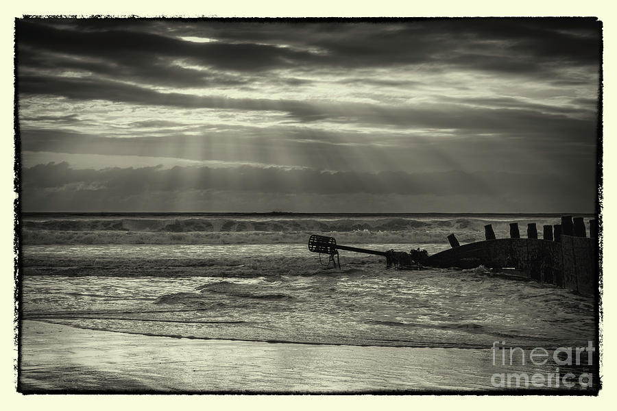Black And White Photograph - Dawn at Blyth Beach by John Cox
