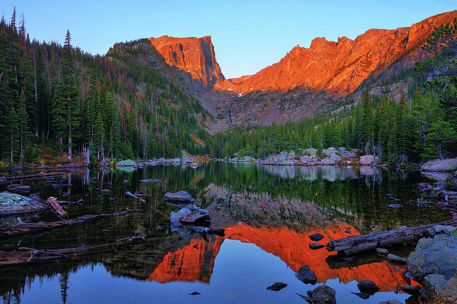 Dawn at Dream Lake Photograph by Greg Norrell