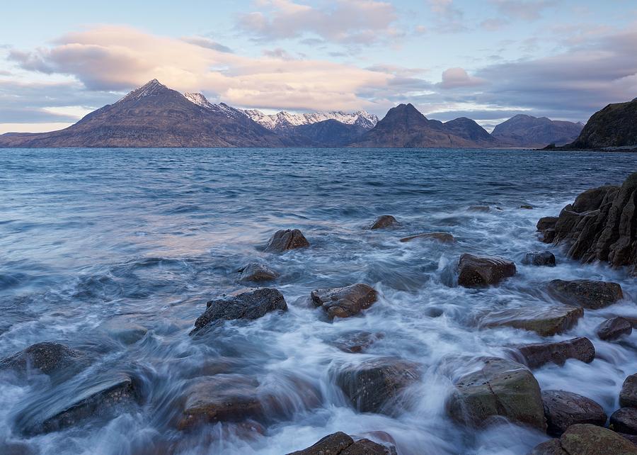 Dawn at Elgol Beach Photograph by Stephen Taylor