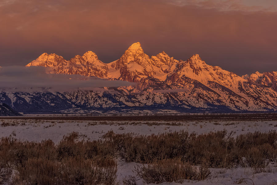 Dawn At Grand Teton Mountain Range Photograph by Yeates Photography