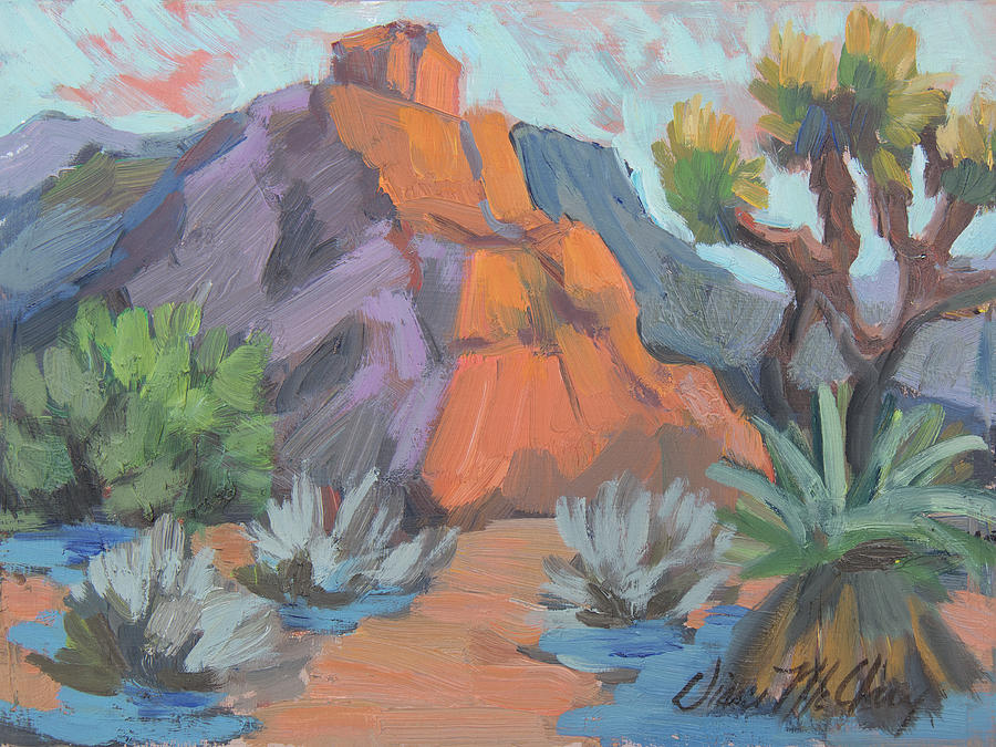 Dawn at Joshua Tree Painting by Diane McClary