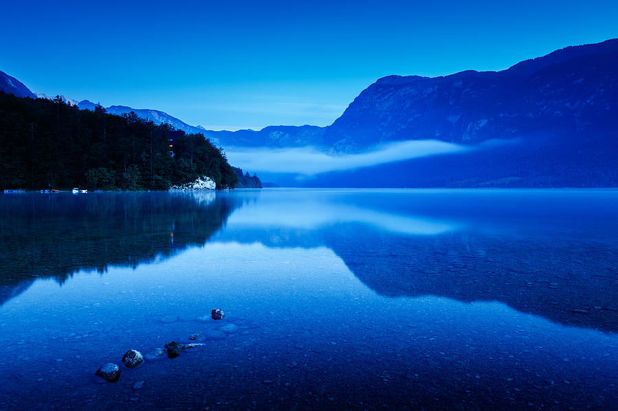 Dawn at Lake Bohinj in Slovenia Photograph by Ian Middleton