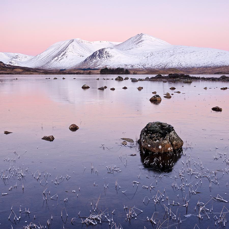Dawn at Lochan na h-Achlaise Photograph by Stephen Taylor