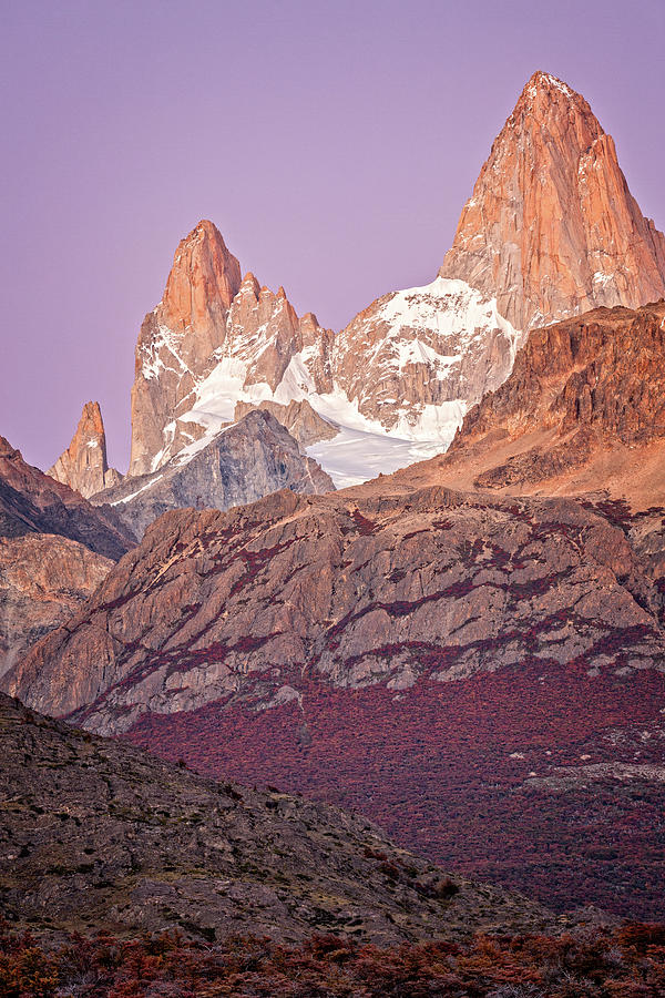 Dawn at Mt. Fitzroy, Argentina. Photograph by Steven Upton