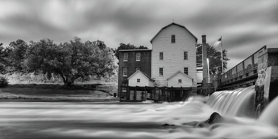 Dawn at Phelps Mill BW Photograph by Penny Meyers