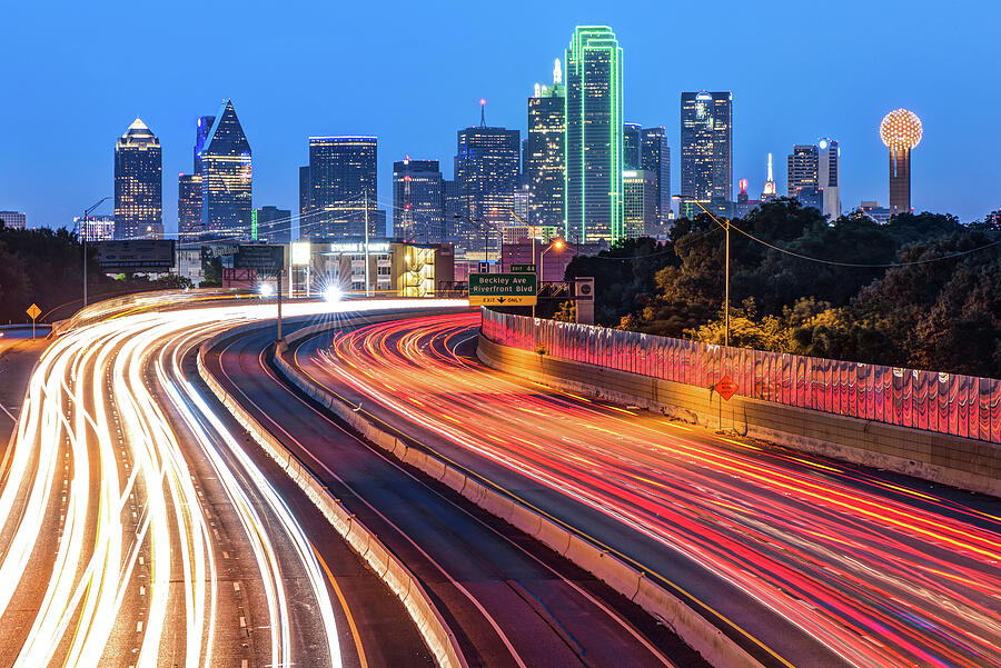 Dawn At The Dallas Skyline - Texas Cityscape Photograph