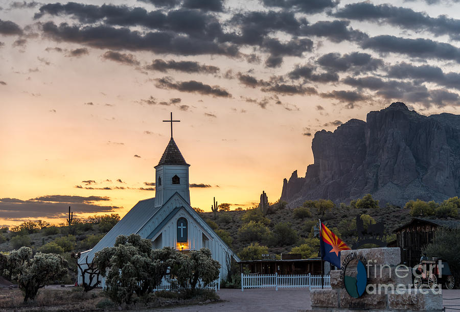 Sunrise Photograph - Dawn at the Superstitions by Leo Bounds Sunrise Photograph - Dawn at the Superstitions by Leo Bounds