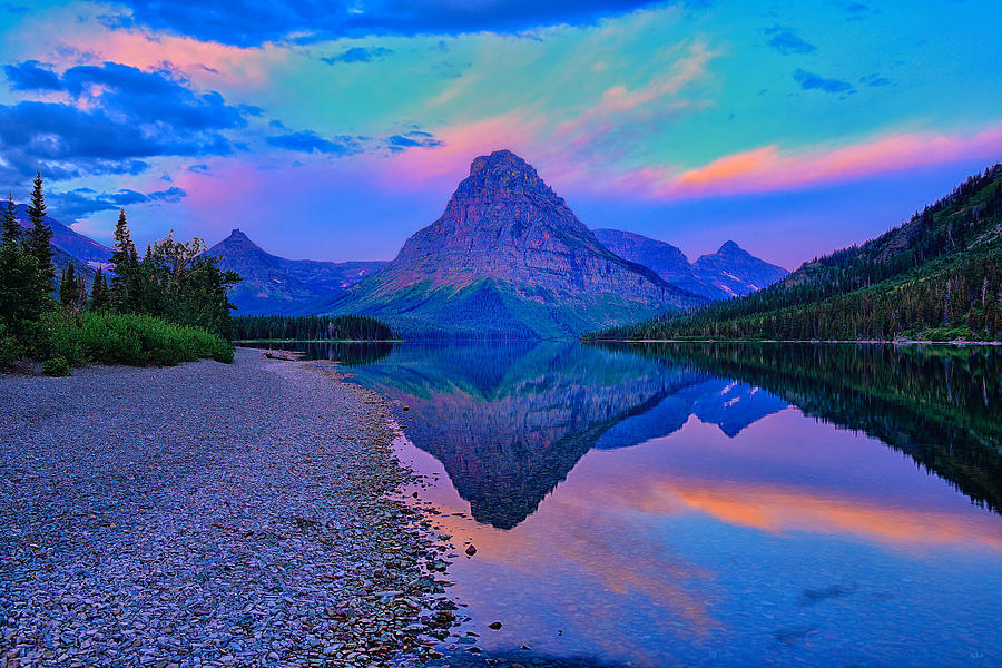 Glacier National Park Photograph - Dawn at Two Medicine Lake by Greg Norrell