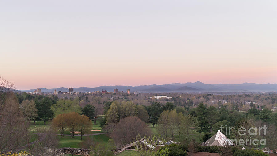 Dawn Breaks over the City of Asheville Photograph by MM Anderson