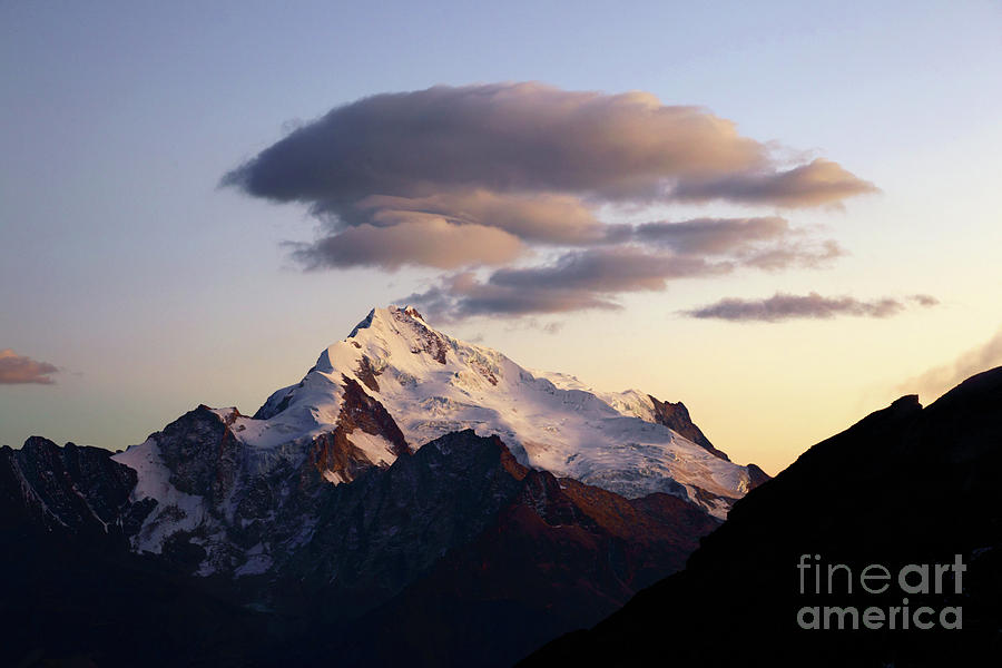 Dawn Cloud Above Mt Huayna Potosi 1 Photograph by James Brunker